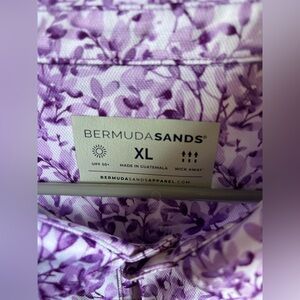 Bermuda Sands Purple Floral Shirt XL